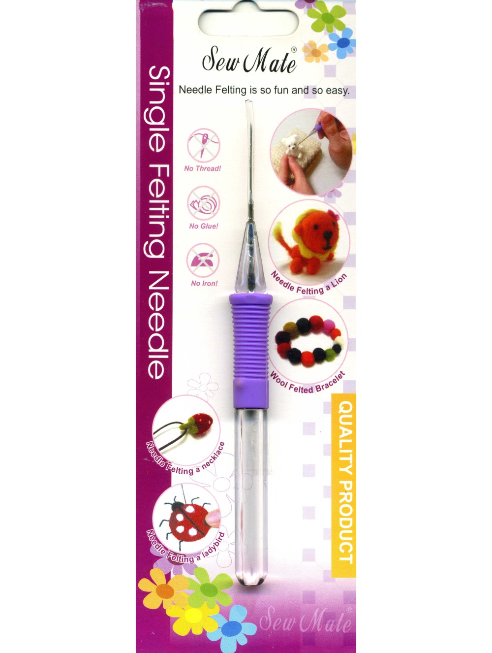 SINGLE FELTING NEEDLE WITH HANDLE