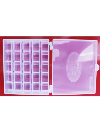 BOBBIN BOX PLASTIC TRANSPARENT