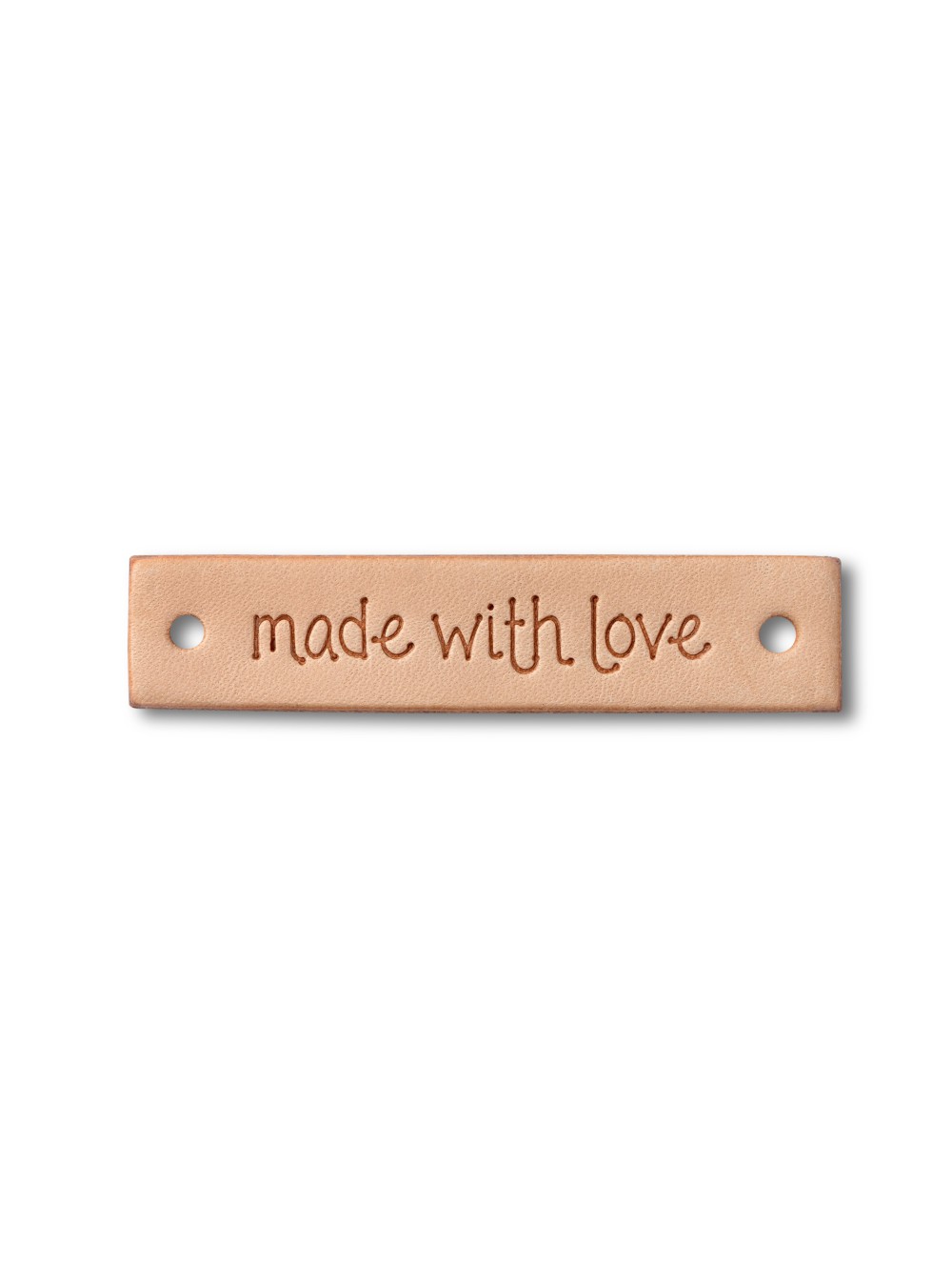 LABEL " MADE WITH LOVE " LEATHER OVAL