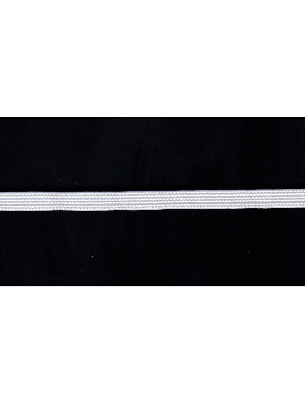 ELASTIC BRAID TAPE 5 mm - WHITE - WHOLESALE