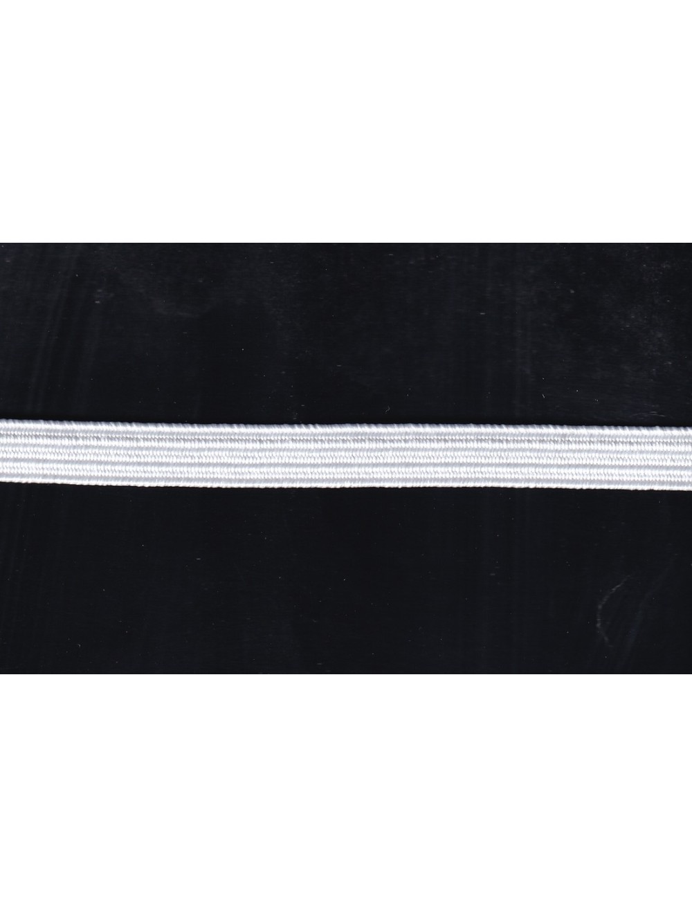 ELASTIC BRAID TAPE 8 mm - WHITE , WHOLESALE