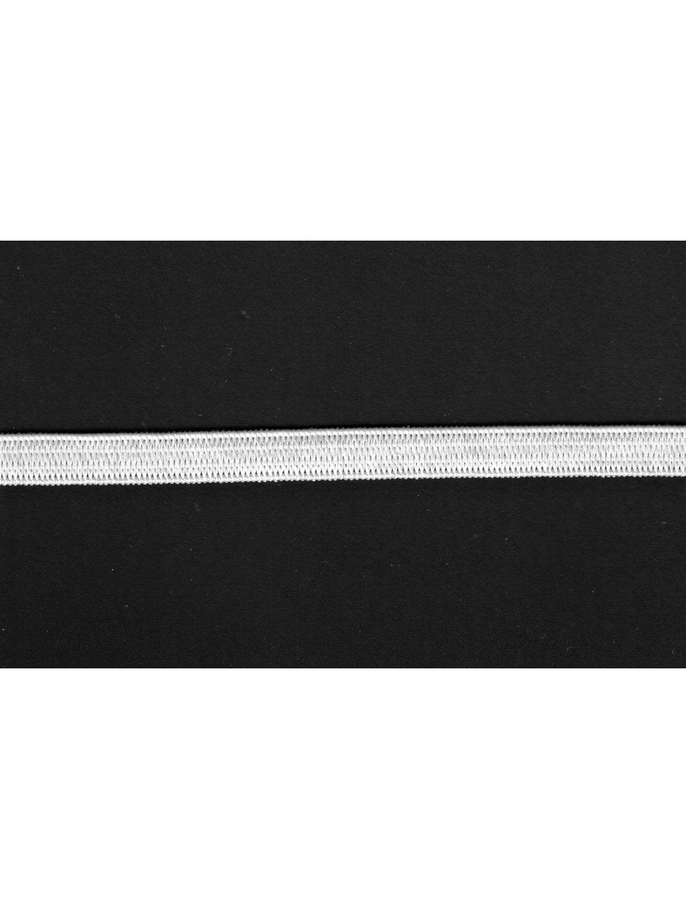 KNITTED ELASTIC TAPE 4 mm - WHITE - WHOLESALE