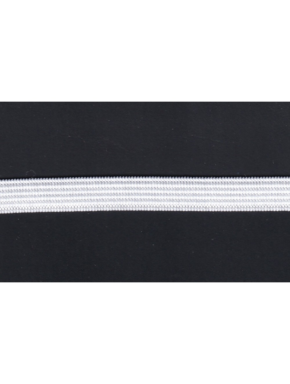 KNITTED ELASTIC TAPE 8 mm - WHITE - WHOLESALE