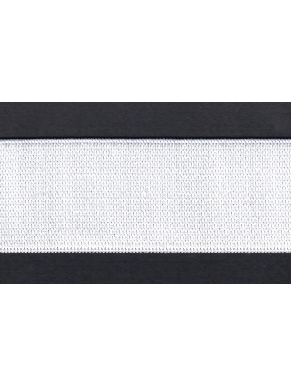 KNITTED ELASTIC TAPE 30 mm - WHITE - WHOLESALE
