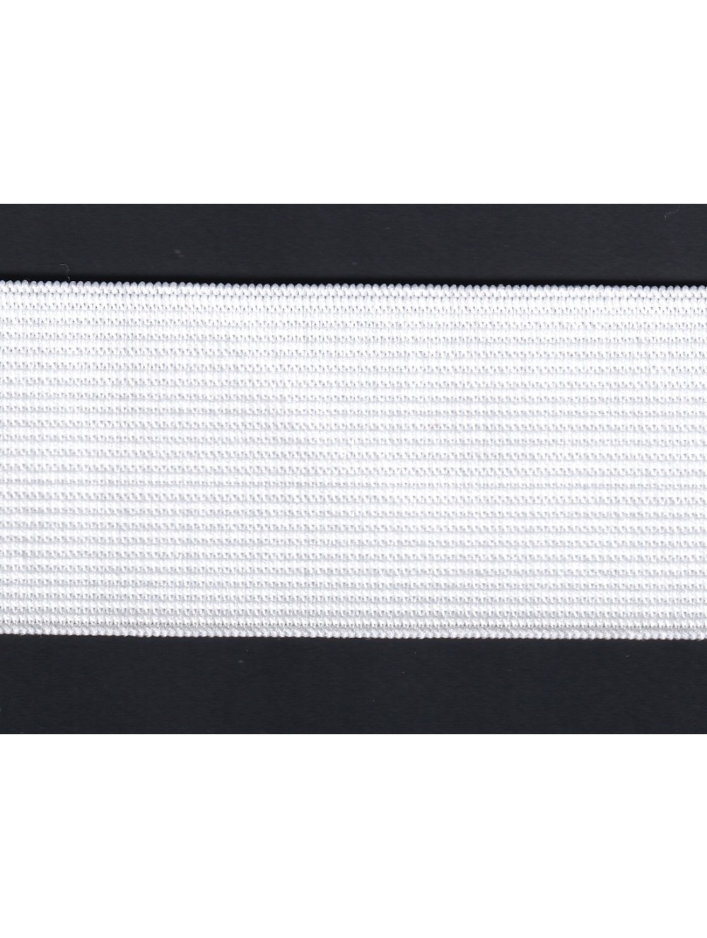 KNITTED ELASTIC TAPE 40 mm - WHITE - WHOLESALE