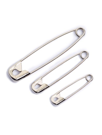 SILVER SAFETY PINS 60 mm...