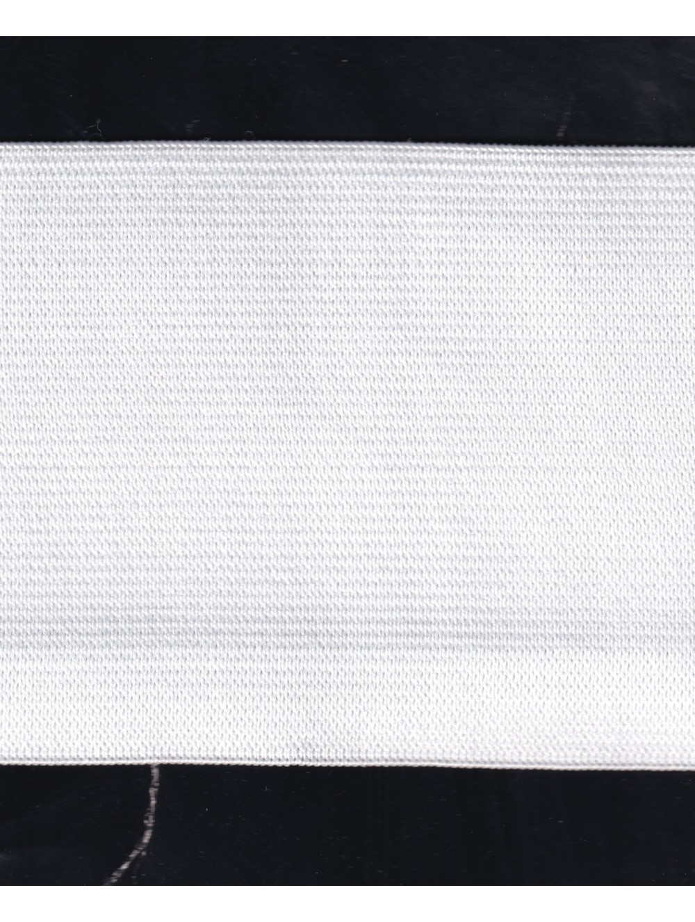 KNITTED ELASTIC TAPE 80 mm - WHITE - WHOLESALE