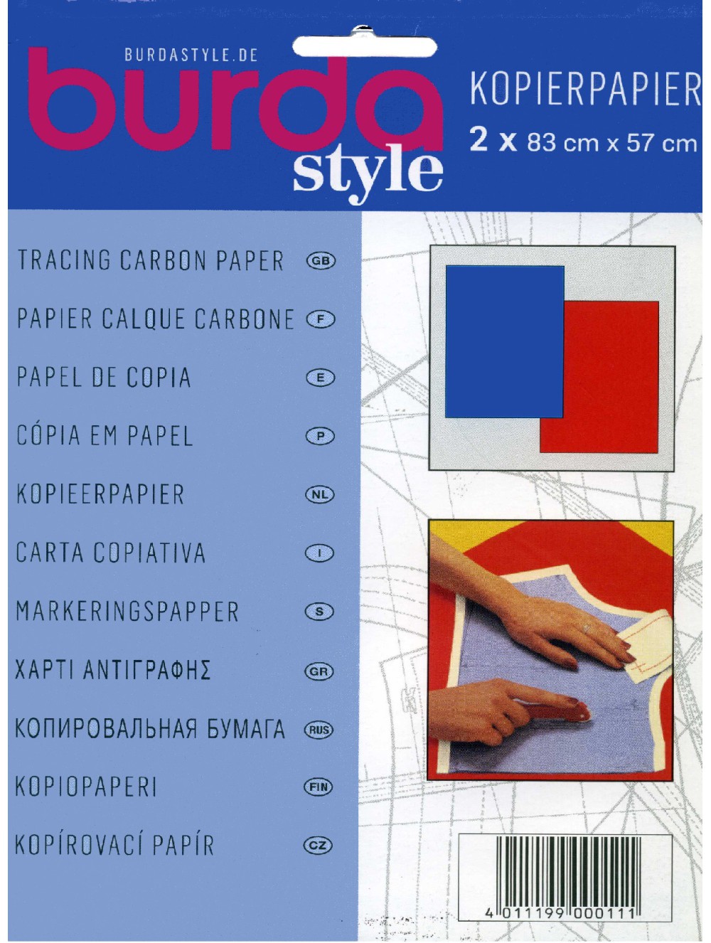 COPY PAPER BLUE / RED  ( BURDA )