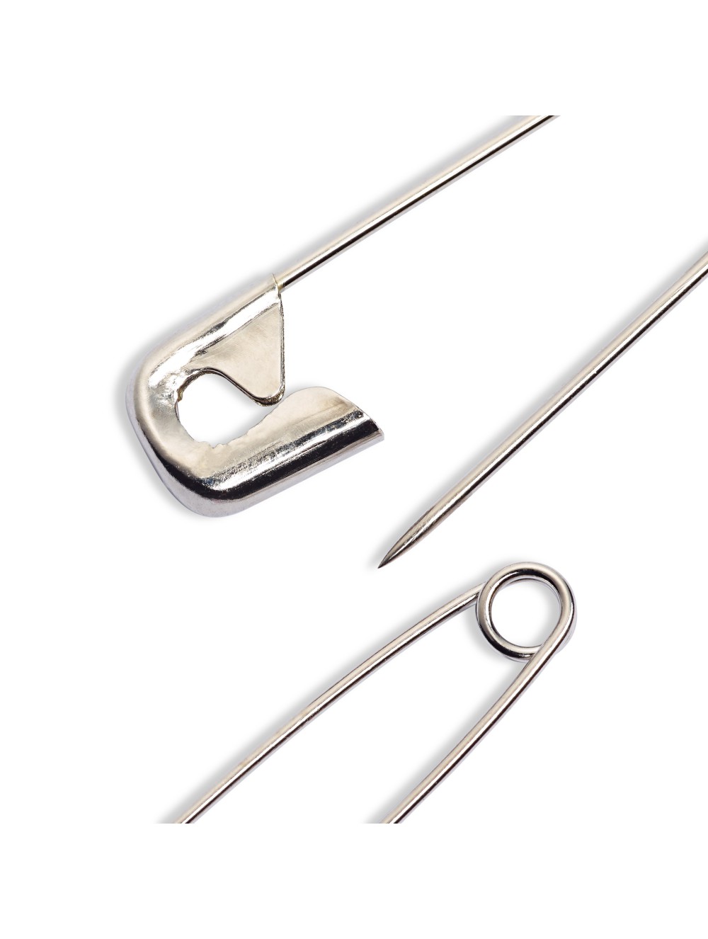SILVER SAFETY PINS 85 mm (No 7) STEEL wholesale