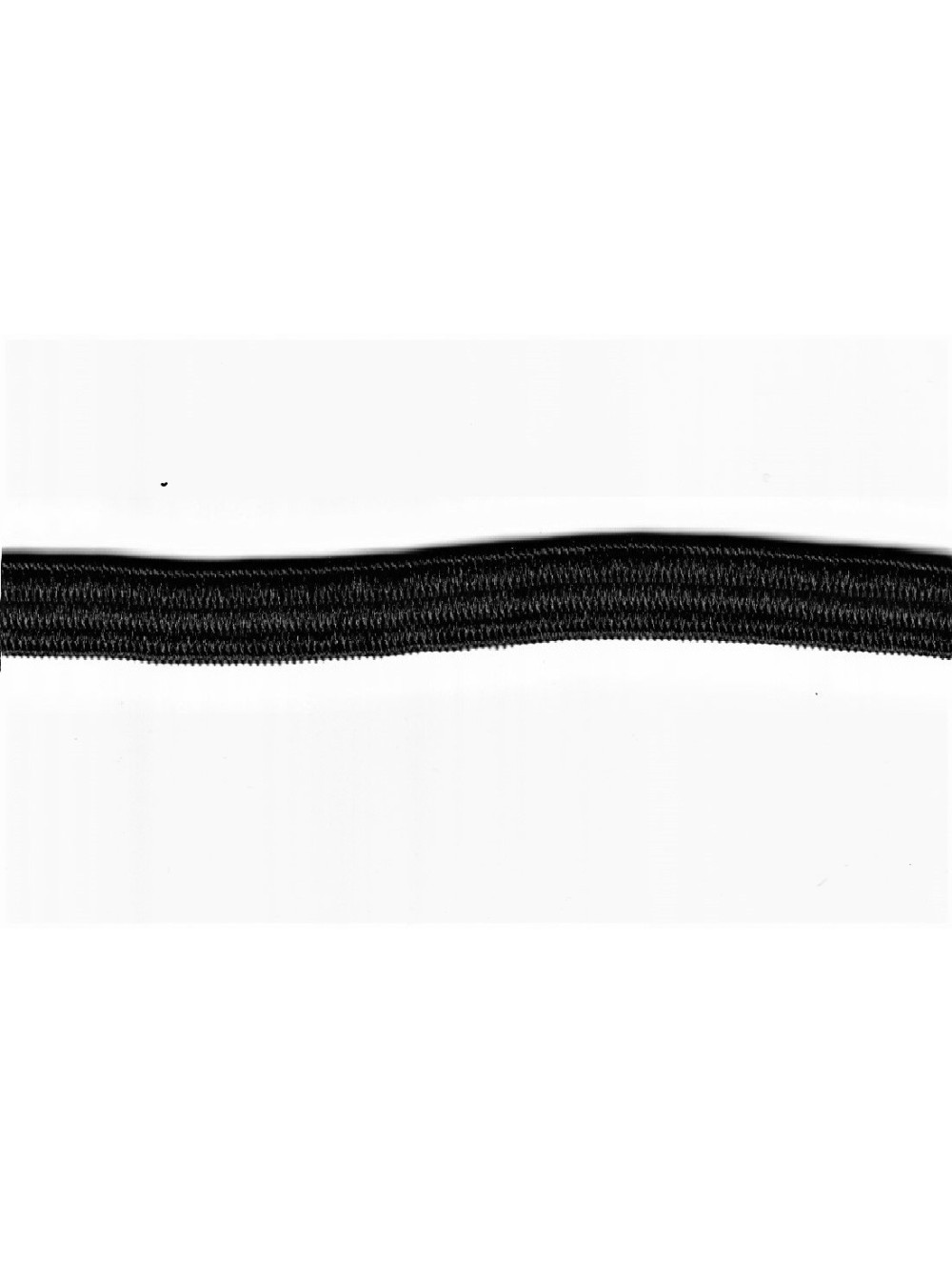 KNITTED ELASTIC TAPE 8 mm - BLACK - WHOLESALE