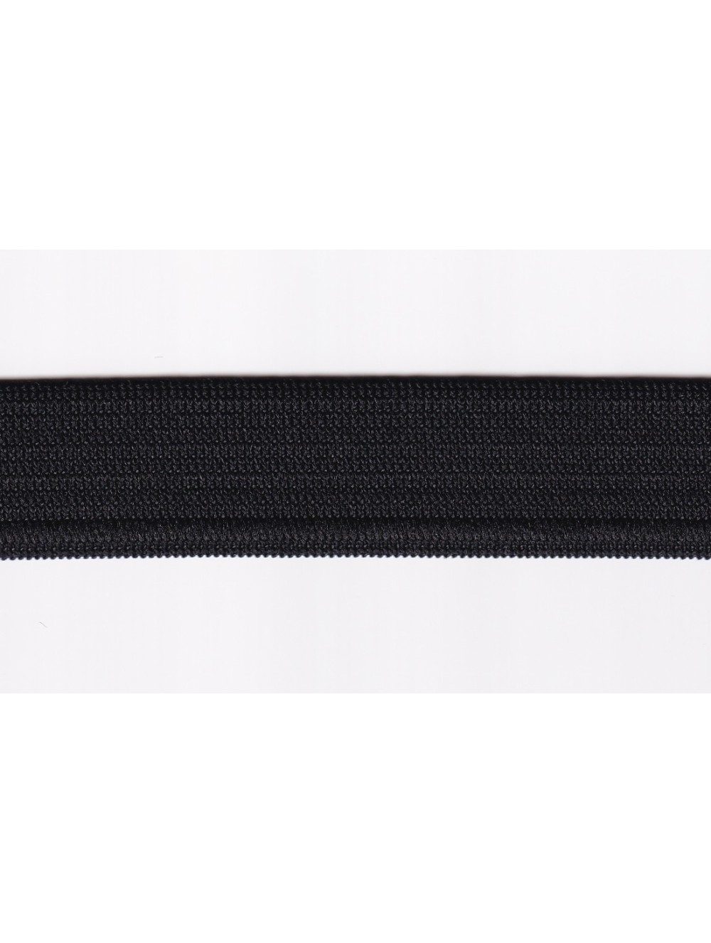 KNITTED ELASTIC TAPE 20 mm - BLACK - WHOLESALE