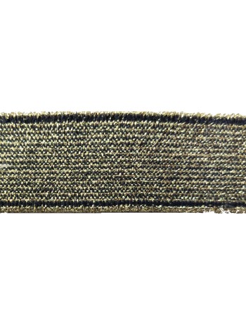 ELASTIC METALLIC TAPE 25 mm - SILVER, GOLD - WHOLESALE