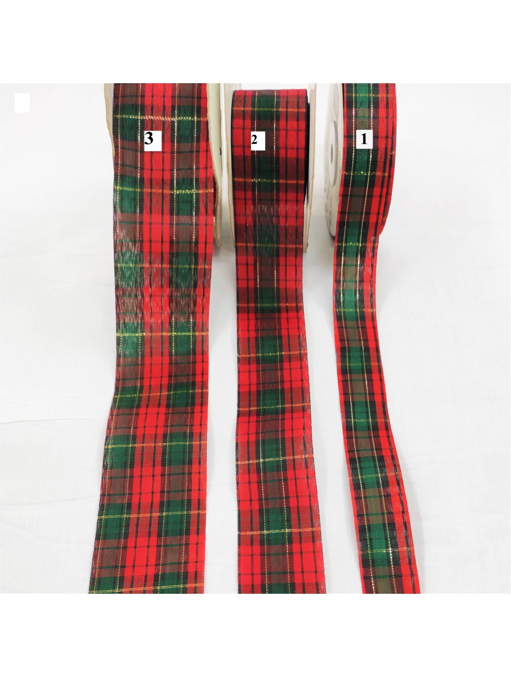CHRISTMAS SCOTCH RIBBONS - RED-GREEN-GOLD  - KARAVAS (WHOLESALE)