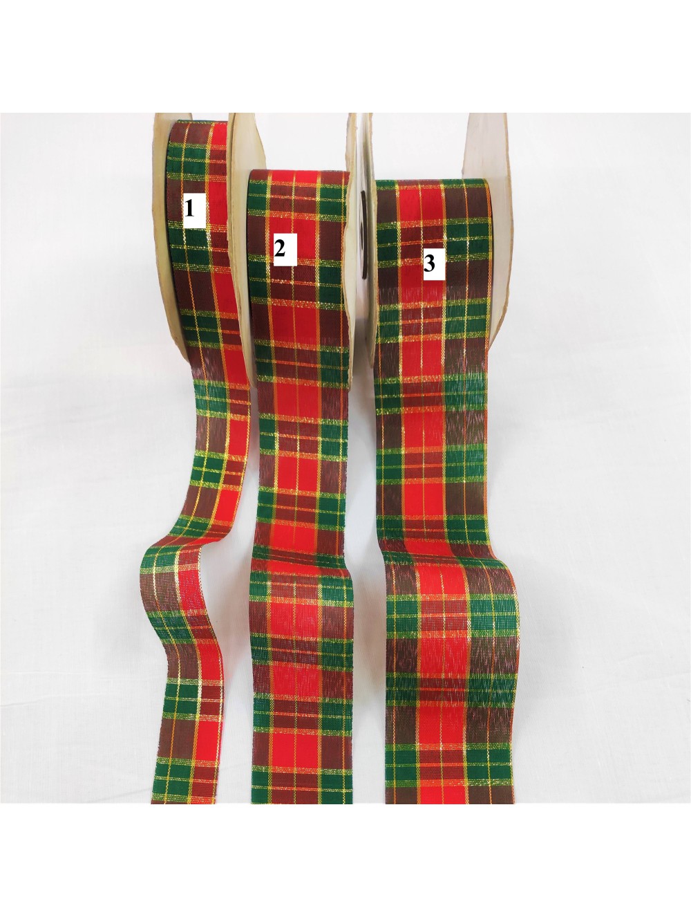 CHRISTMAS SCOTCH RIBBONS - RED-GREEN-BLUE-GOLD (WHOLESALE)
