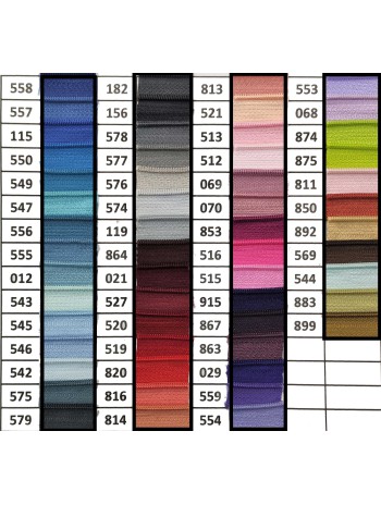 NYLON ZIPPER No 7 - BY METER (WHOLESALE)