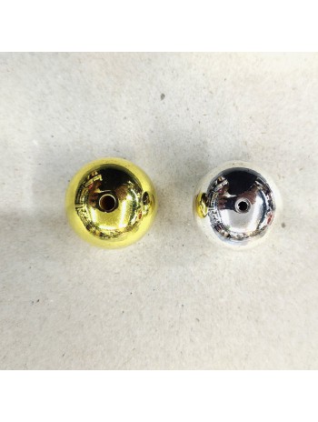 LARGE PLASTIC METALLIC BEAD  2.60 cm wholesale
