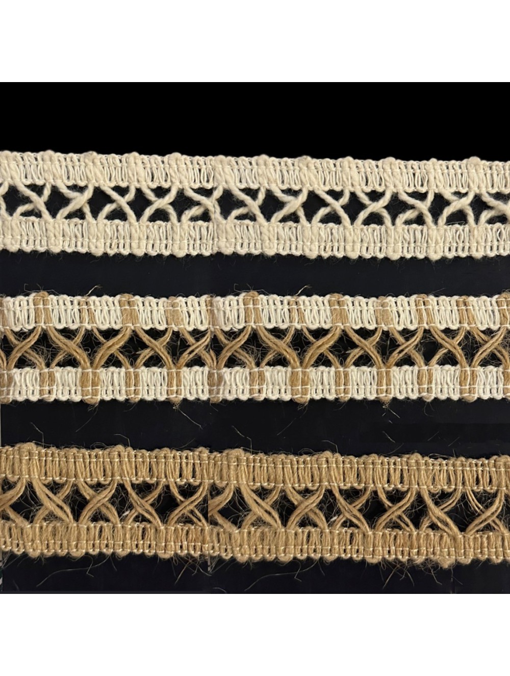 COTTON BURLAP PLAIT TRIMMINGS  3 cm wholesale