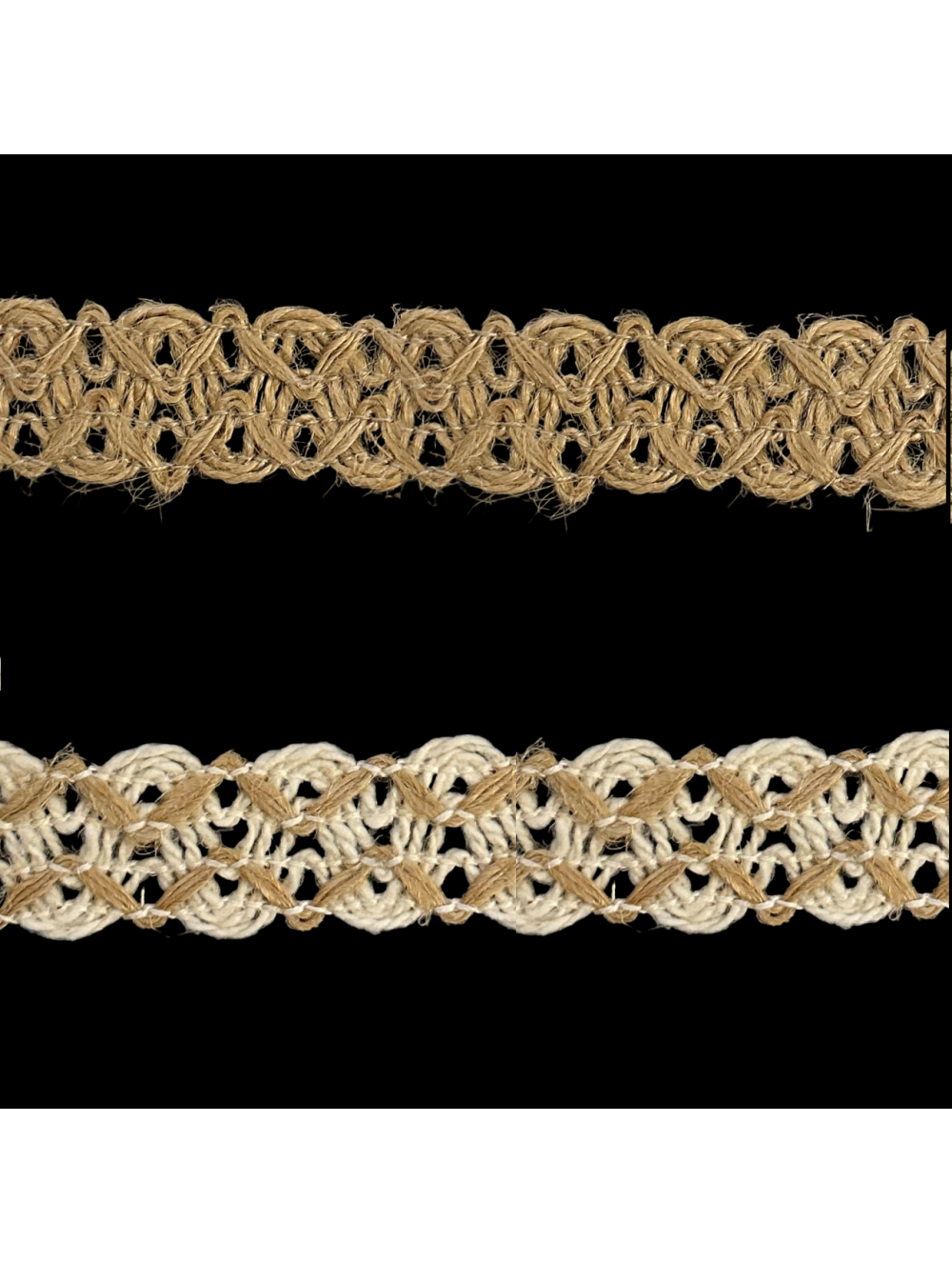 COTTON BURLAP PLAIT TRIMMINGS  2.5 cm wholesale