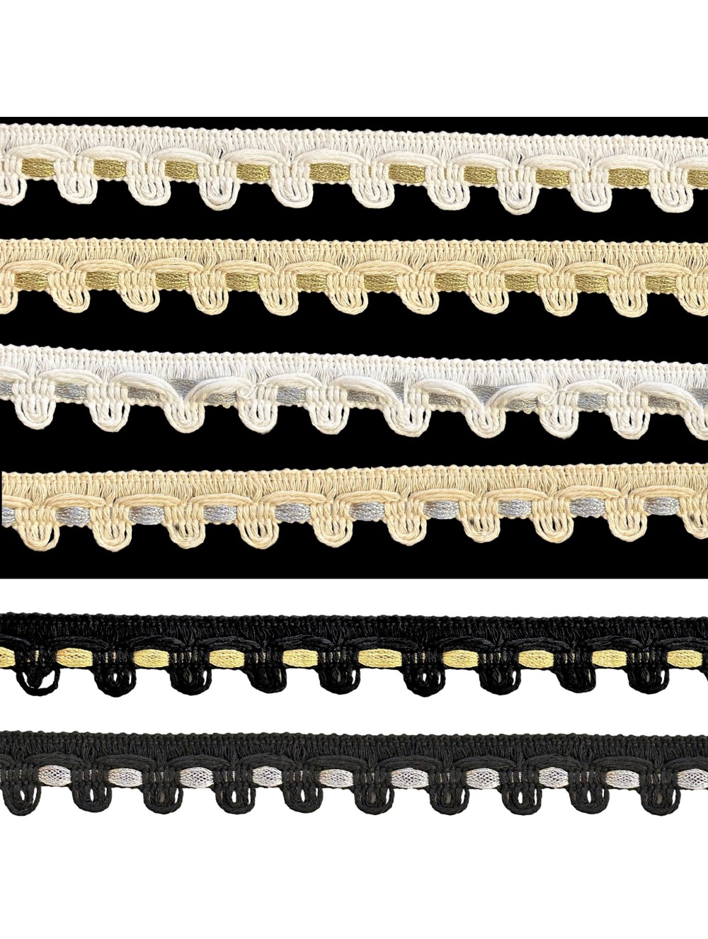 CROCHET LUREX LACE COTTON  2.3 cm wholesale