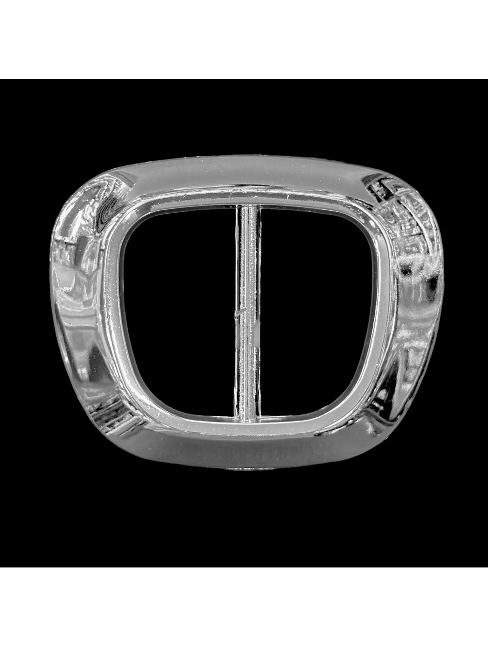 PLASTIC OVAL BUCKLE 4 cm silver wholesale