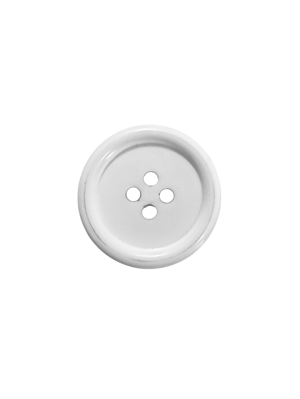 WHITE PLASTIC BUTTON