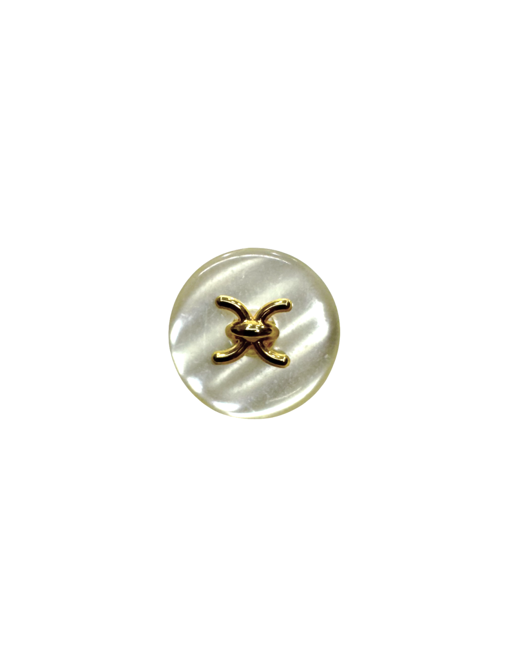 GOLD WHITE PLASTIC BUTTON