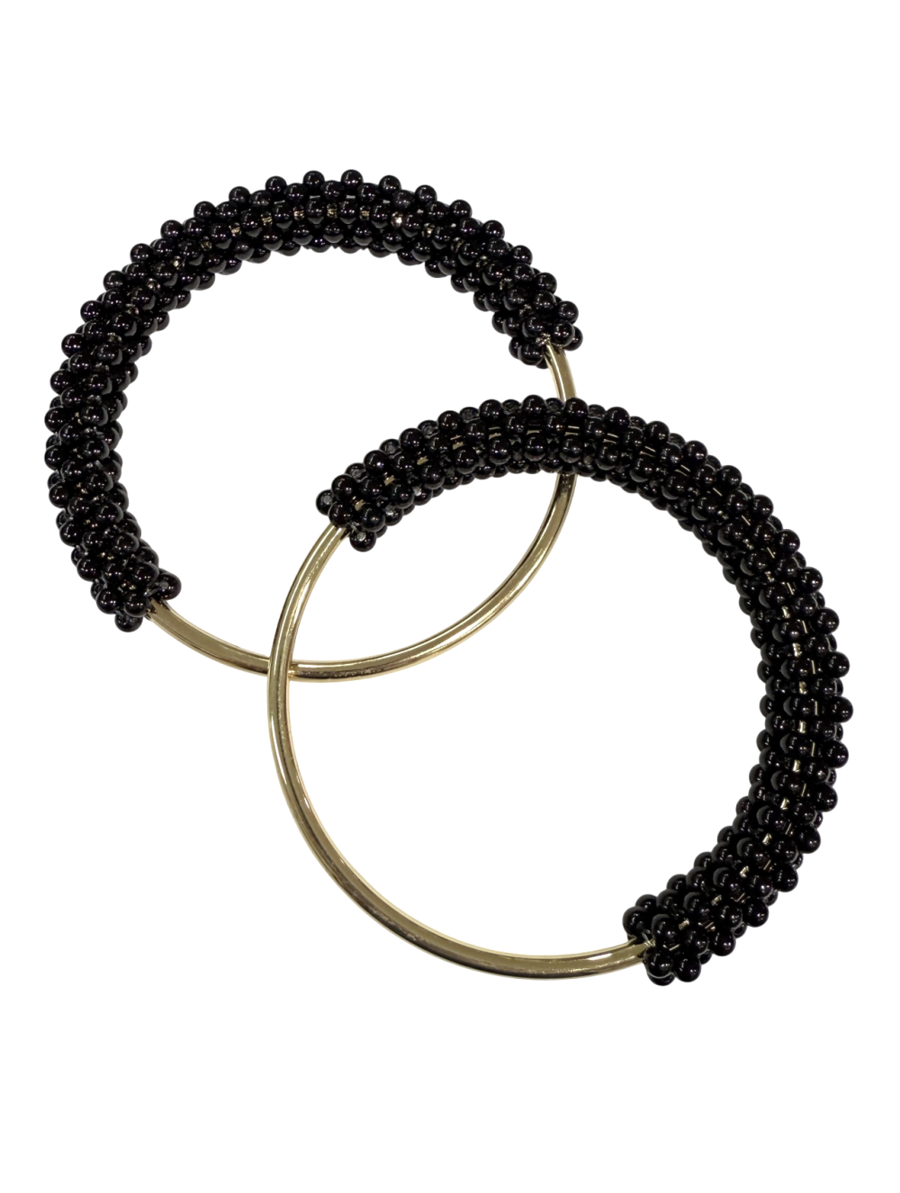 ROUND METALLIC HANDLE LINK FOR BAGS with pearls