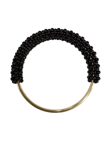 ROUND METALLIC HANDLE LINK FOR BAGS with pearls