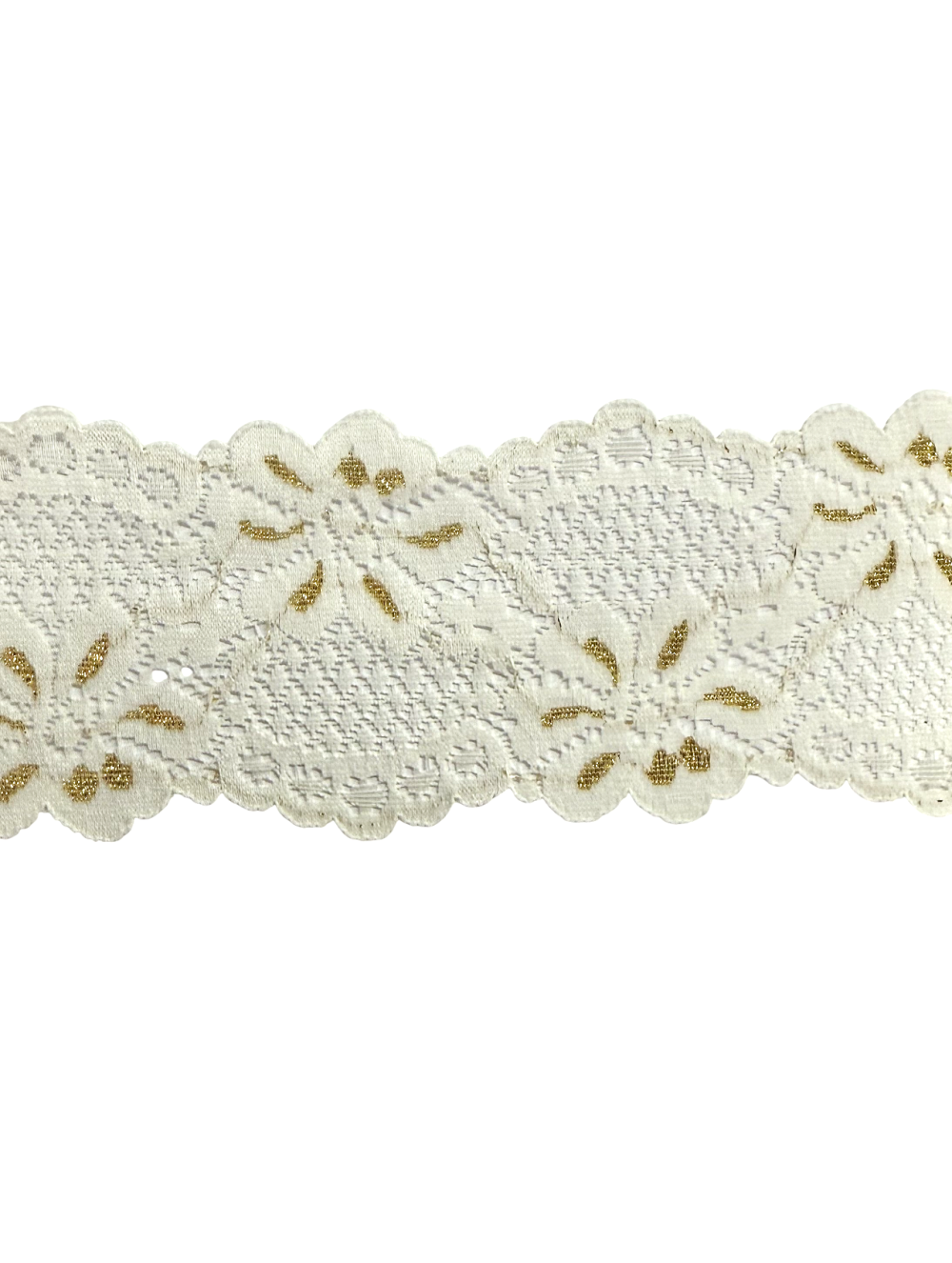 ELASTIC TRICOT LACE  60 mm gold