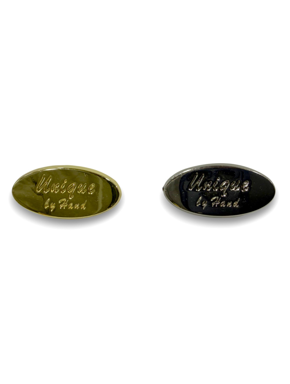 ΣΗΜΑ "  UNIQUE by hand " ΟΒΑΛ ΜΕΤΑΛΛΙΚΟ ΚΛΙΠ