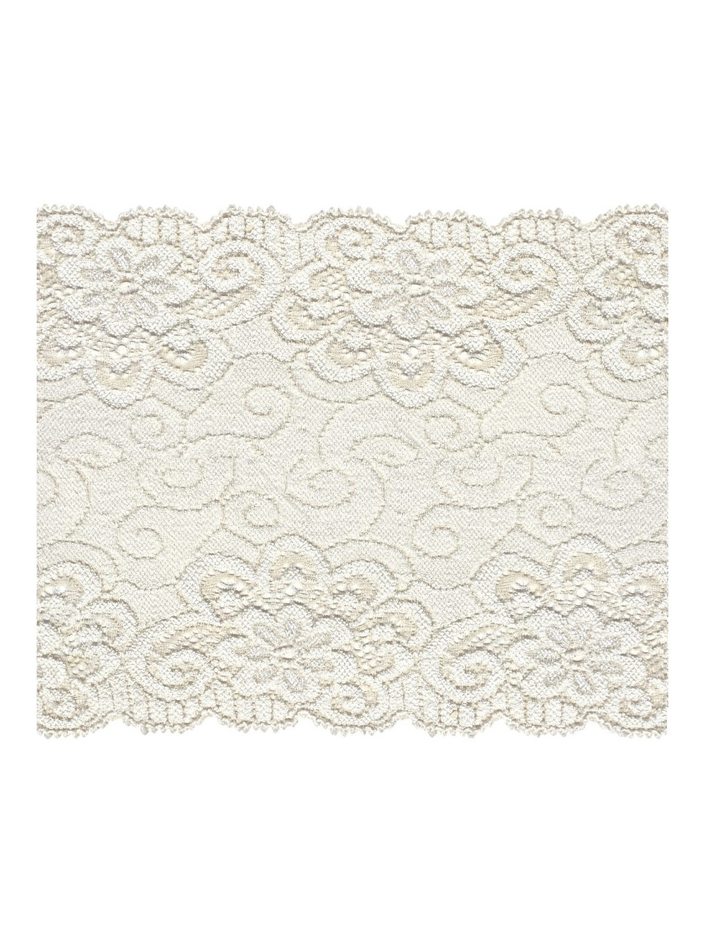 ELASTIC TRICOT LACE  120 mm ecru