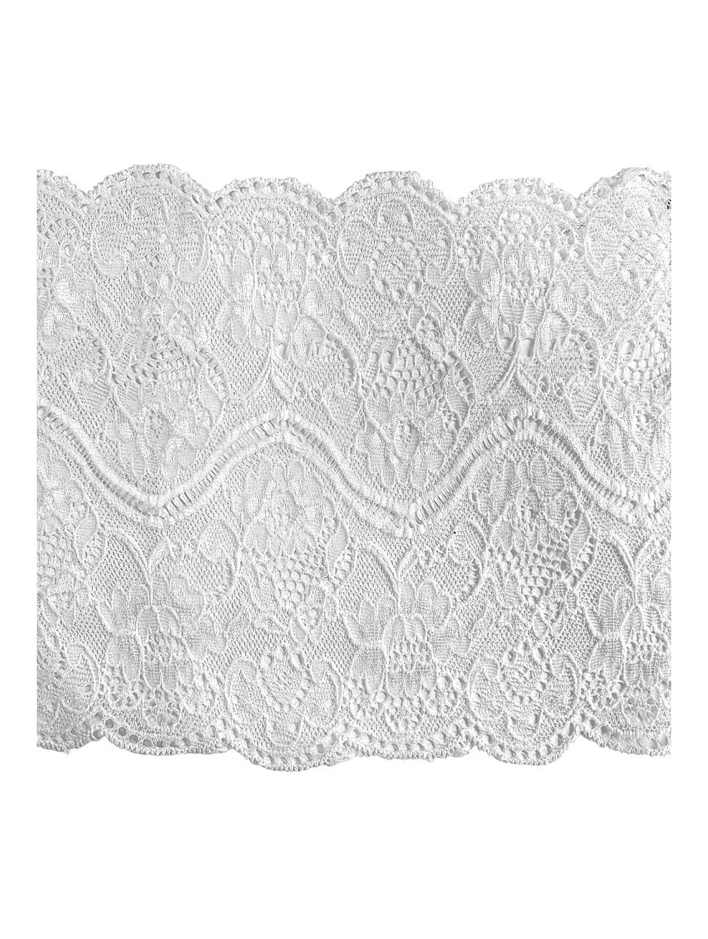 ELASTIC TRICOT LACE  160 mm white