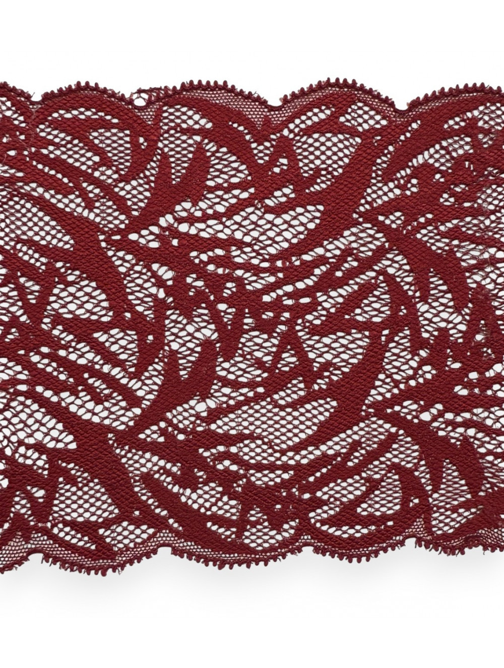 ELASTIC TRICOT LACE  160 mm bordeaux, red