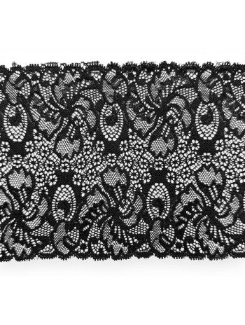 ELASTIC TRICOT LACE  160 mm black