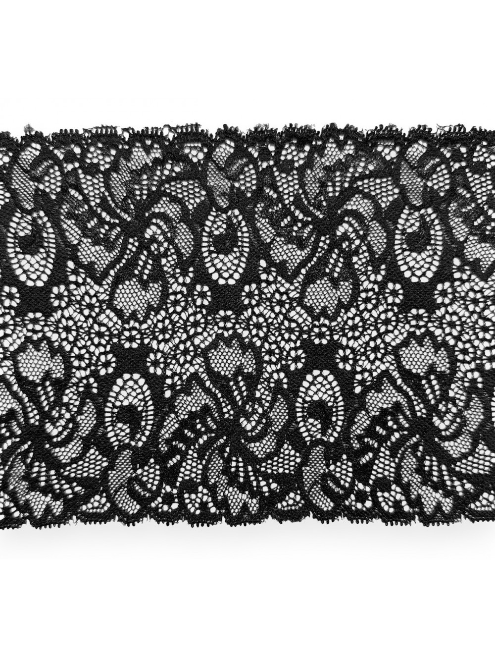 ELASTIC TRICOT LACE  160 mm black